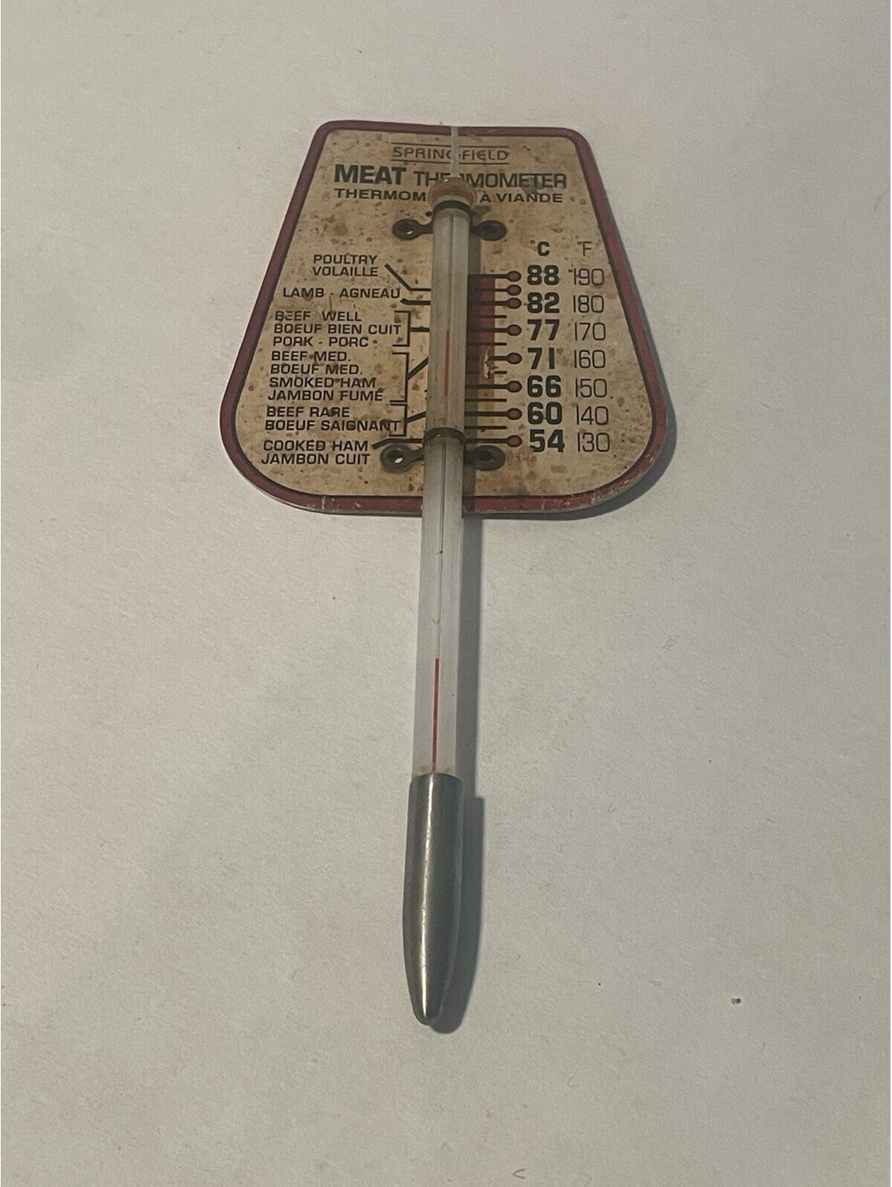 Springfield Meat Thermometer Vintage Antique Kitchen Decore Farmhouse